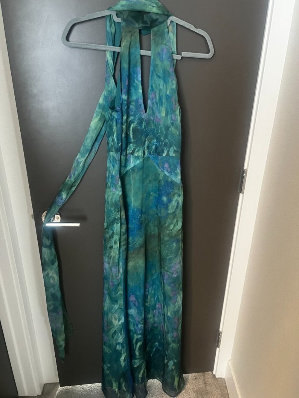 Yllw the Label: Monet Print Open Back Maxi Dress - Picture 6 of 6